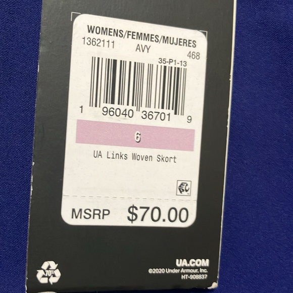 Under Armour Golf/Tennis/Pickleball Skort NWT! - Picture 8 of 12